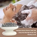 Mockery Hair Scalp Massager Shampoo Brush with Soft Bristles Silicone Scrubber, Hair Massager, Dandruff Comb, Scalp Exfoliator for Hair Growth, Dandruff Removal,Hair Clean & Head Relax (White) gallery image