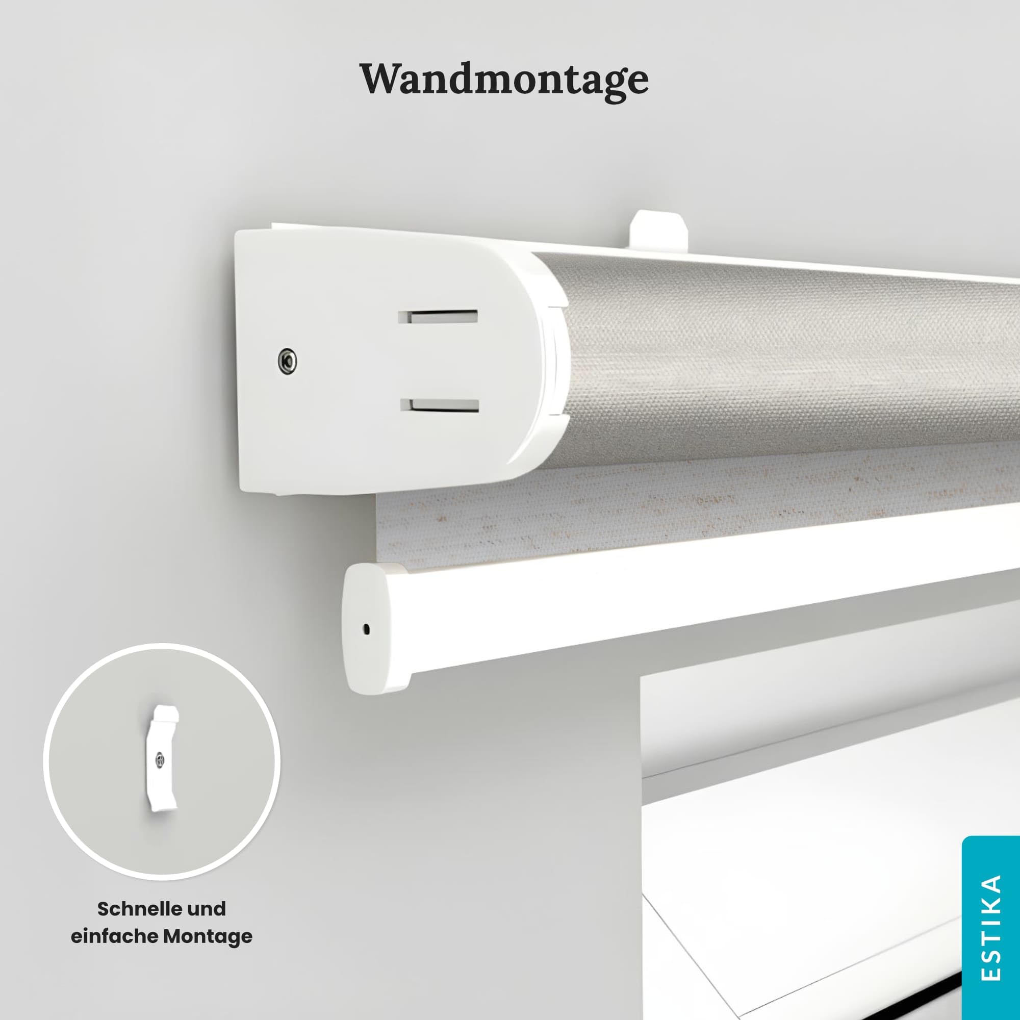 Tenda A Rullo Oscurante Termica 145x220 Cm - Bianco, Montaggio A Parete O Soffitto, Isolante E Privacy Totale - Foto 7