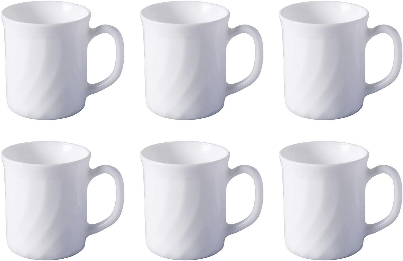 ‘Trianon’ 68978 Coffee Mug, 290 ml, Height 9 cm, opal glass, white (6 pieces)