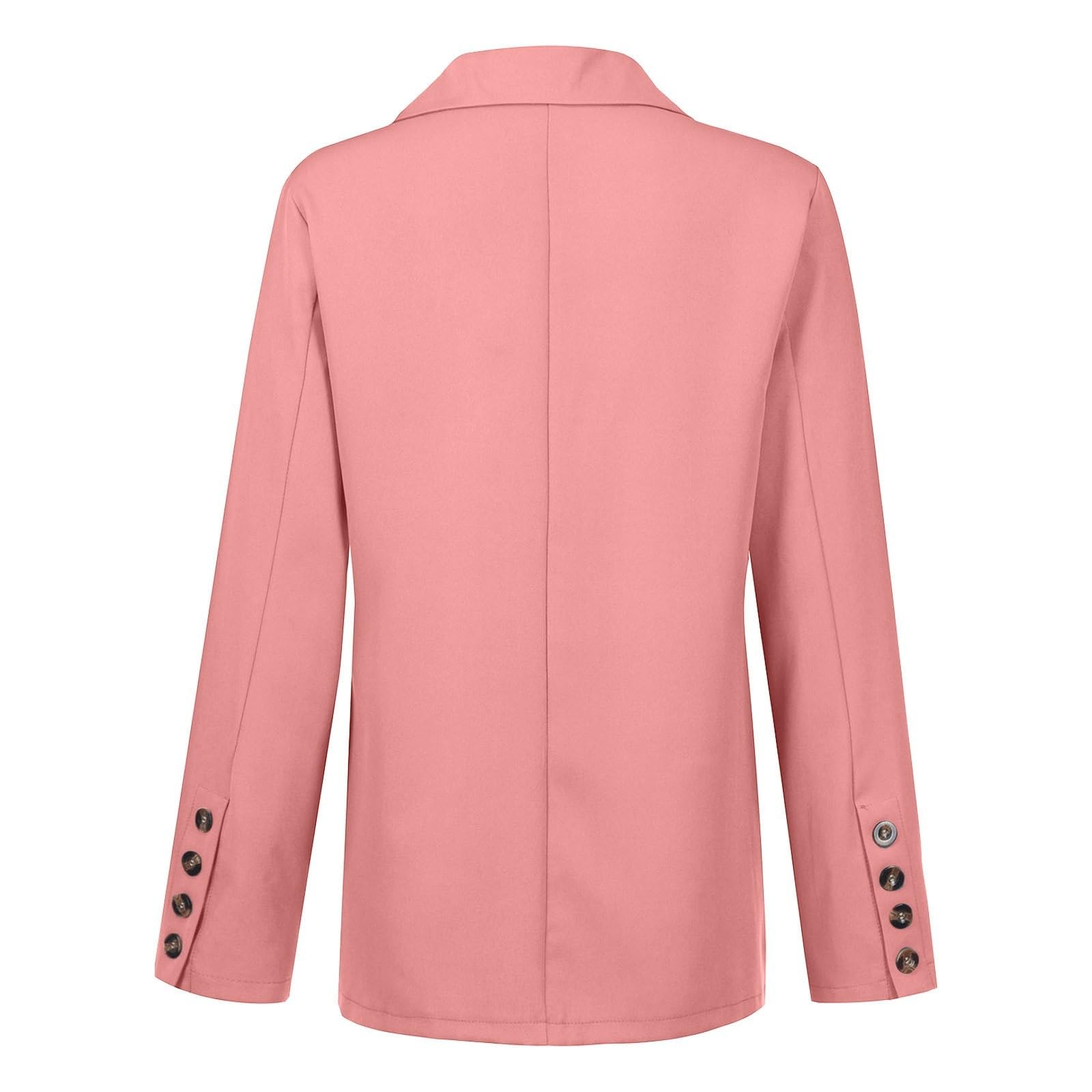 Generisch Blazer Damen Elegant Mantel Einfarbig Jackett Büro Arbeit Jacken