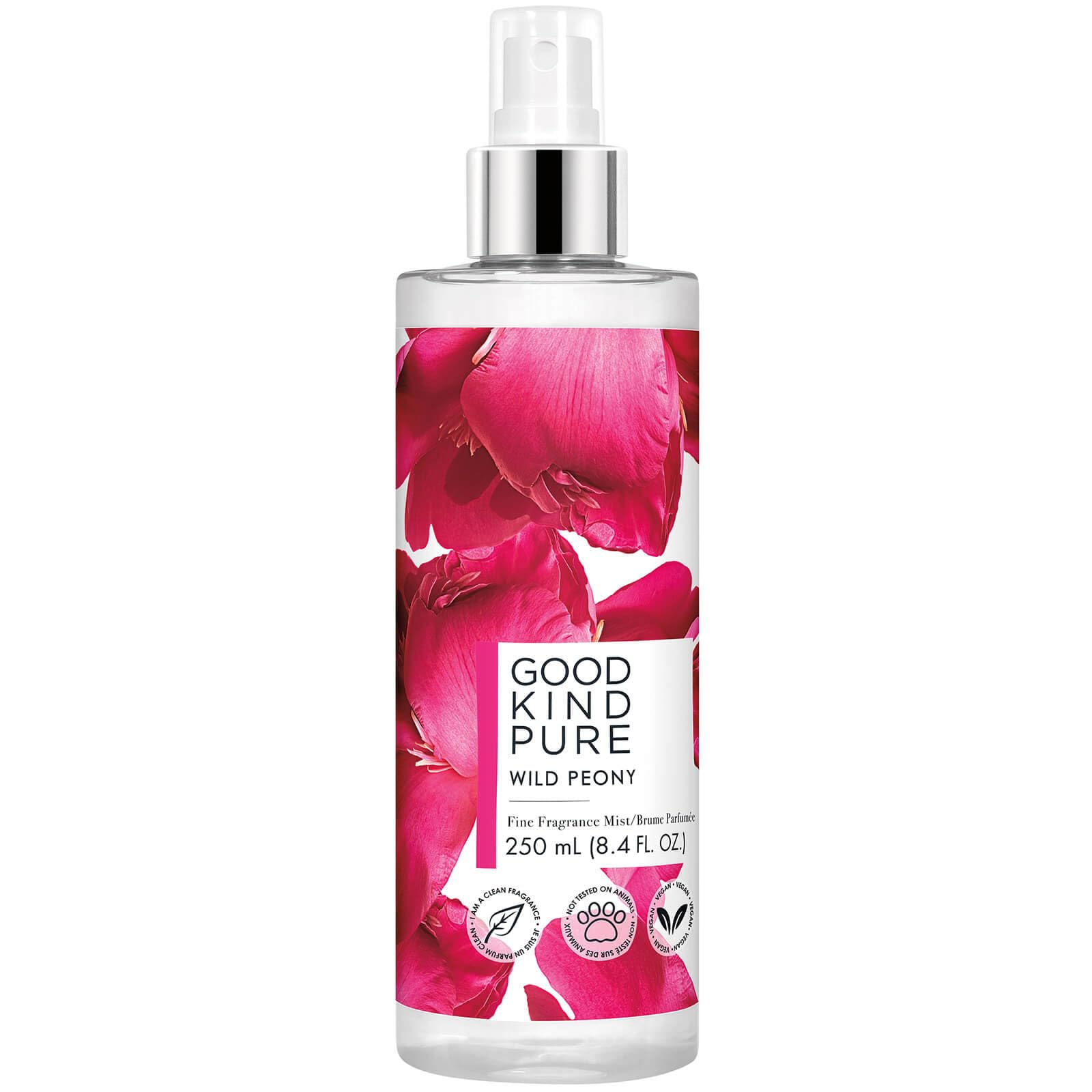Good Kind Pure Wild Peony Body Mist Spray - Vibrant, Floral Fragrance - Notes of Peony & Pink Grapefruit Glimmer - Clean, Vegan, & Long-Lasting