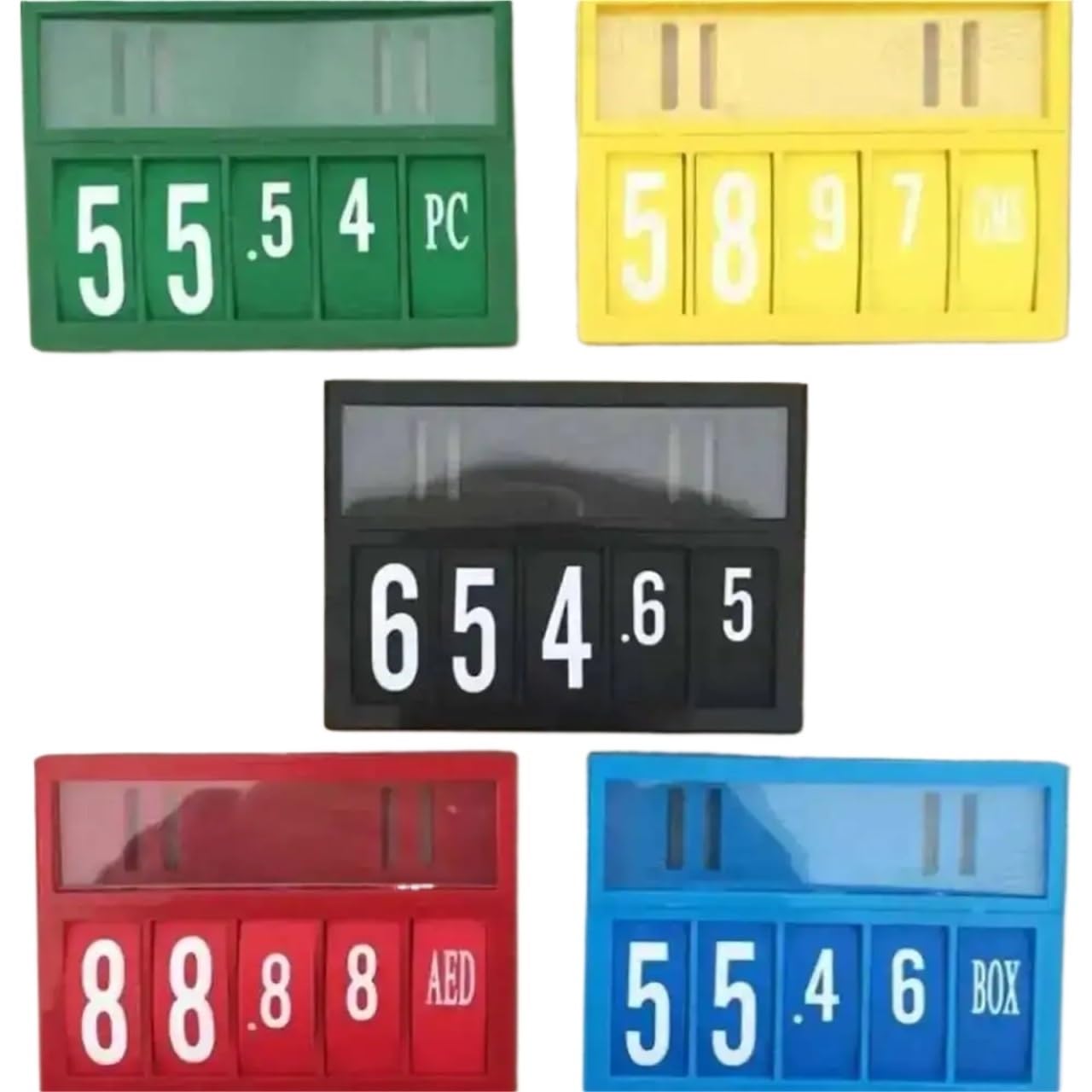 Qvorlth Clip On Sign Holder 6pcs Pop Display Frame Pvc Plastic Price Tag Holder Supermarket Sign Board For Display(Blue)