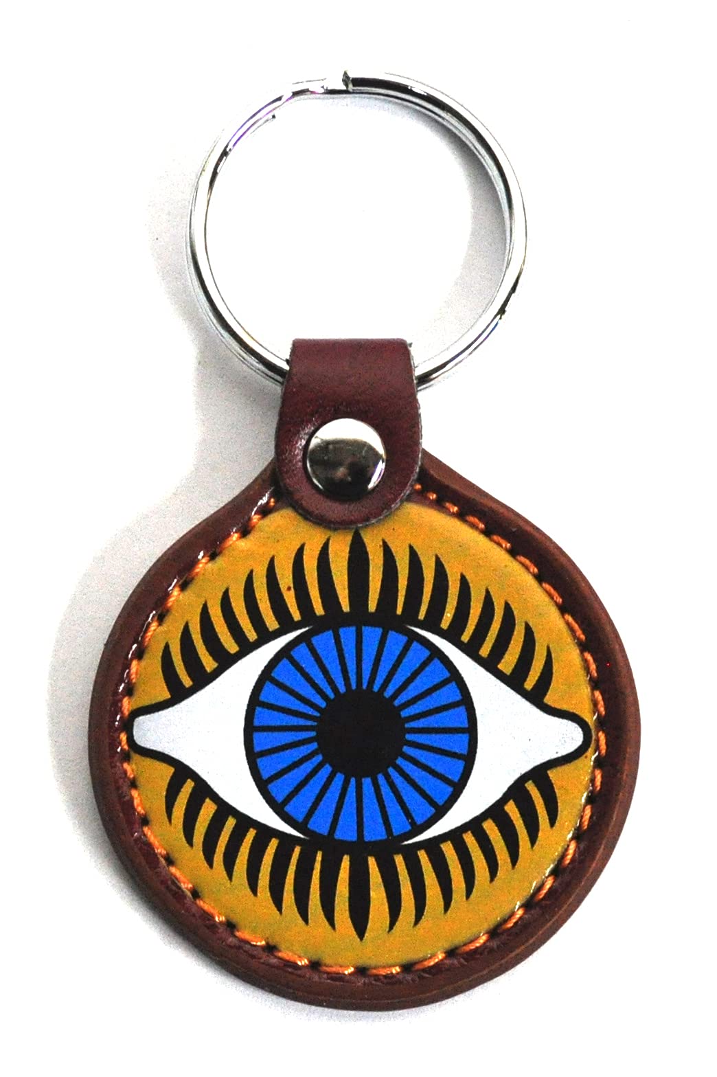 Yellow Eye Keyring / Keychain - Novelty Key Fob