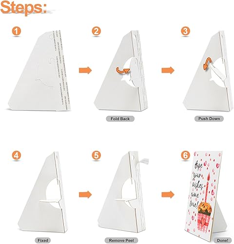 Miniatura 4 de Lineco Caballete autoadhesivo de 5 pulgadas, color blanco, paquete de 25