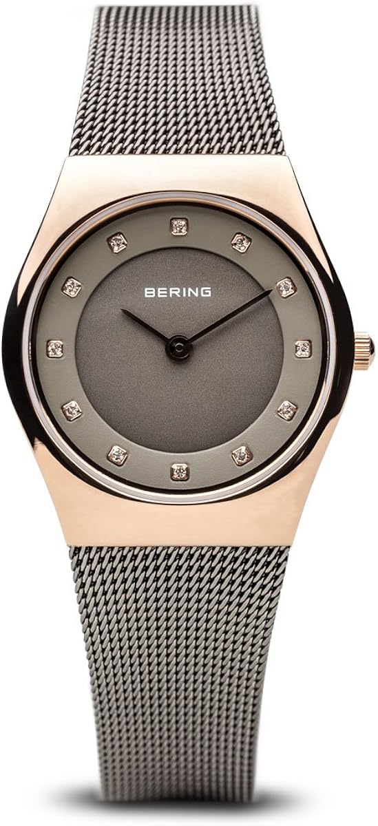 BERING Donna Analogico Quarzo Classic Orologio con Cinturino in Acciaio inossidabile Cinturino e Vetro zaffiro