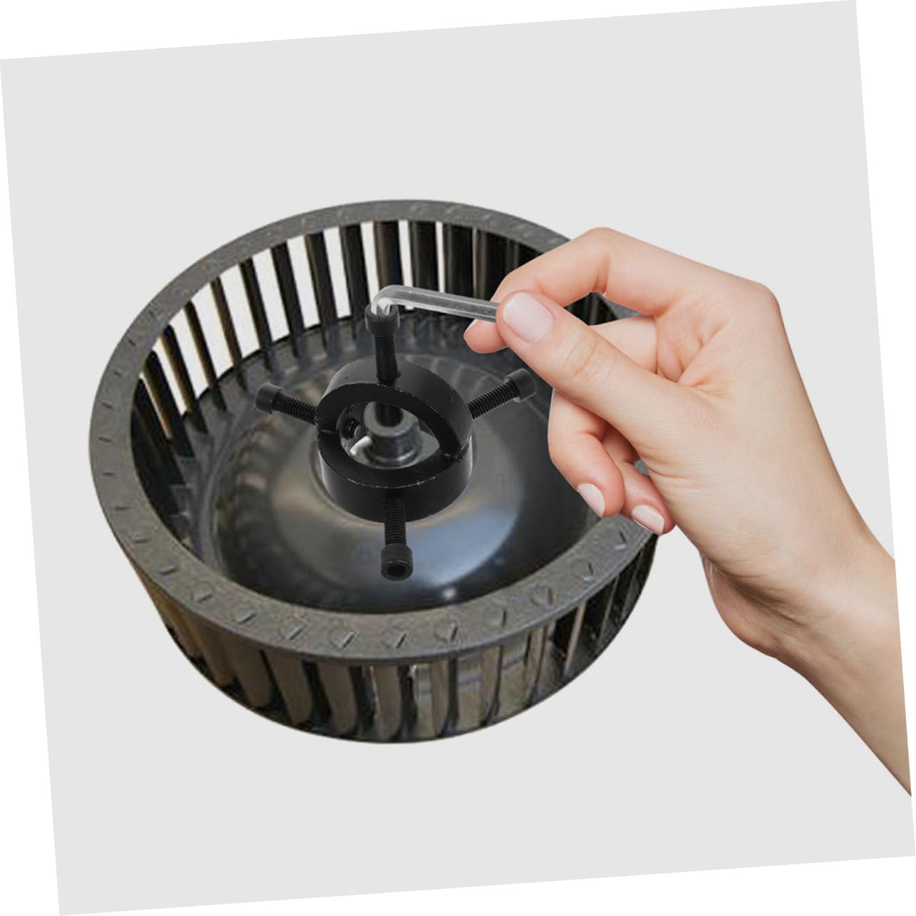 SOIMISS 2pezzi Estrattore in Acciaio Per Ruota Eolica Utensile Per Smontaggio Girante Strumento Di Rimozione Della Ruota Del Ventilatore Multifunzionale Per Manutenzione e Pulizia