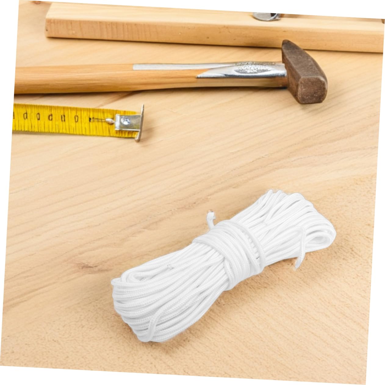 Corda in Nylon Bianco 6mm X 30m, 2 Pezzi per Stendibiancheria | Uso Esterno e Viaggi, Semplice da Annodare e Sciogliere, per Progetti Creativi e Fai da Te