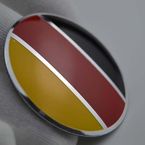 Miniatura 2 de 4X 2.224 in  2.24 pulgadas bandera alemana cubo centro emblema para buje central tapa Porsche Mercedes Audi BMW VW Golf Opel Deutsch-Ness