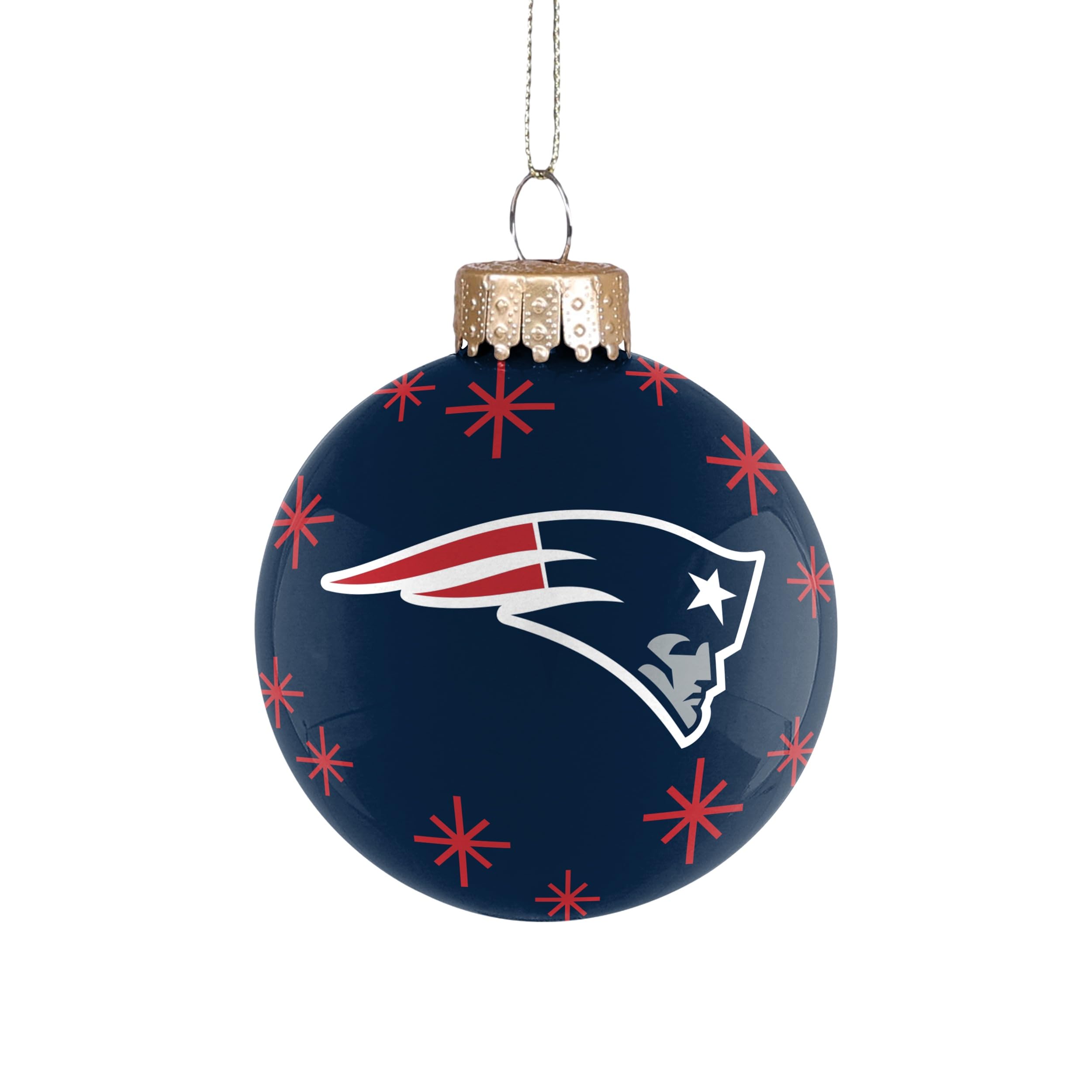 Foco Multicoloured Nfl New England Patriots Tree Decoration Glass Ball Glass Ball Pendant Ornament Christmas Tree