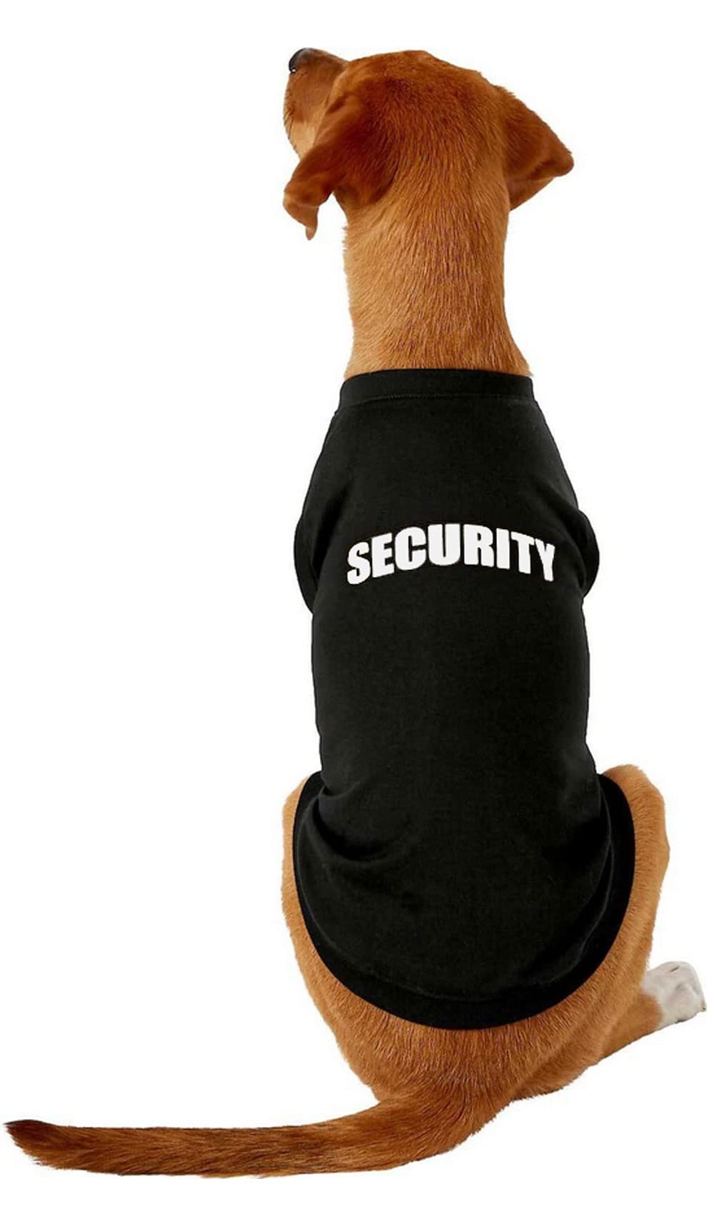 Medium Dog Shirts Black Dog Security Pattern Clothes Large Dogs Security Pattern Tshirts Boys Dog Clothes