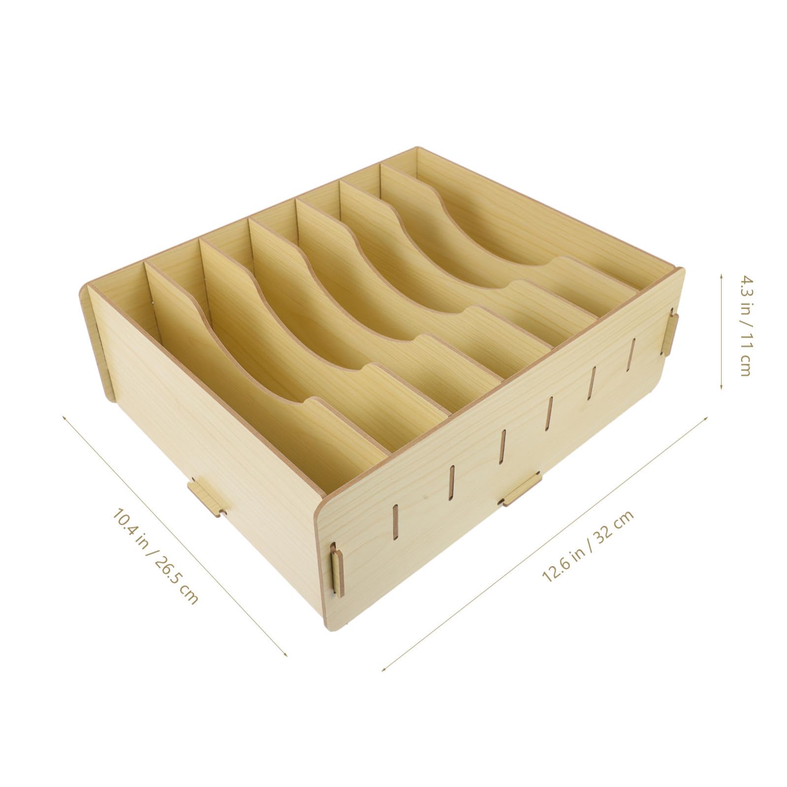 YARNOW Cassettiera da Ufficio in Legno Rettangolare Multifunzionale per Riporre Cancelleria Scomparti senza Coperchio per Casa e Camera
