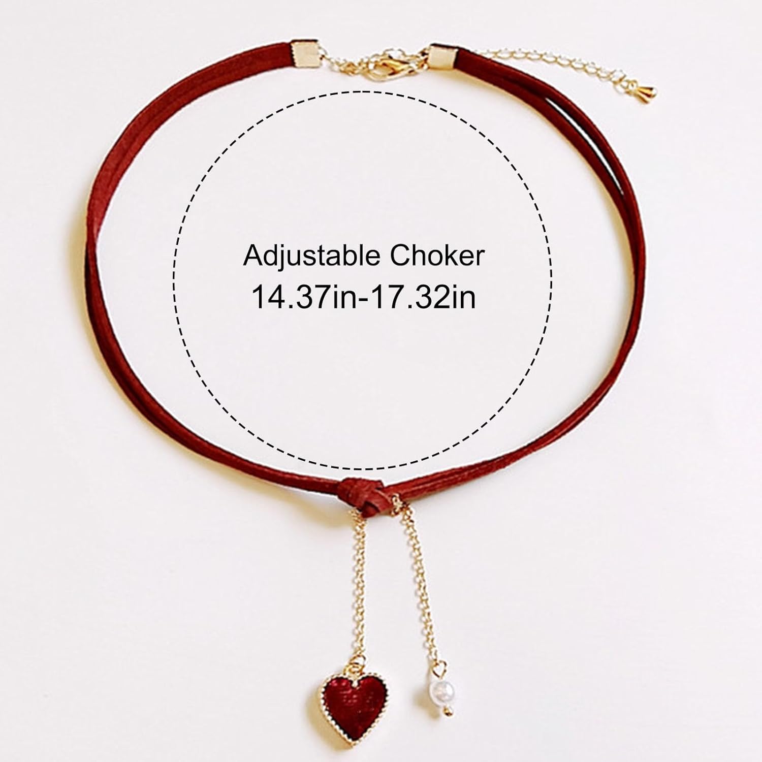 Choker Necklace for Women Black Velvet Choker Heart & Cross Gothic Necklace, Punk Classic Rose Jewelry, Valentine’s Day Gift Accessories - Image 5