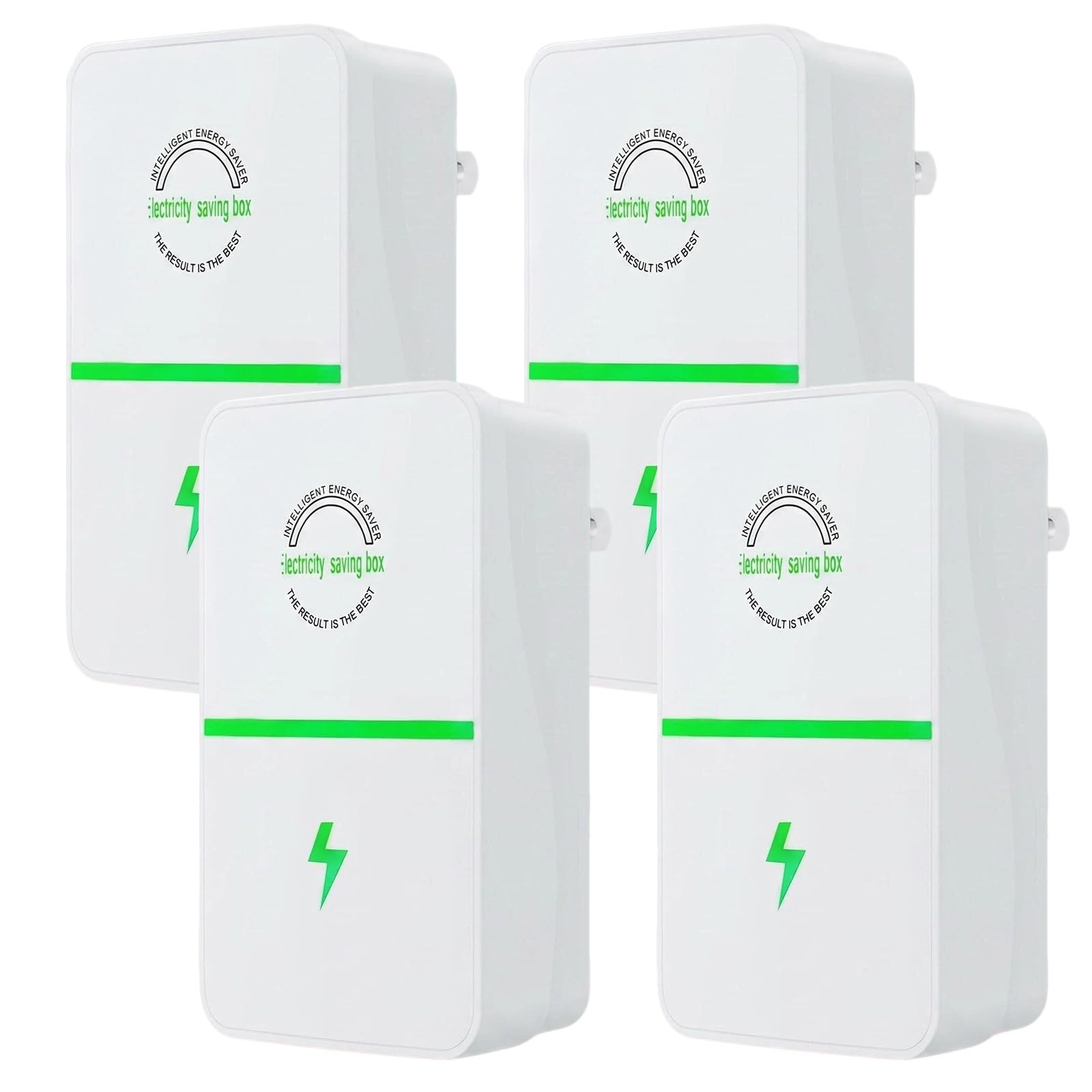 Puniama 4 Pack Power Saver Plug UK, Voltage Stabiliser Plug with Smart Capacitor, Electricity Optimiser for Home & Office, Energy Efficiency Device for Appliances, Plugs & Play Power Management