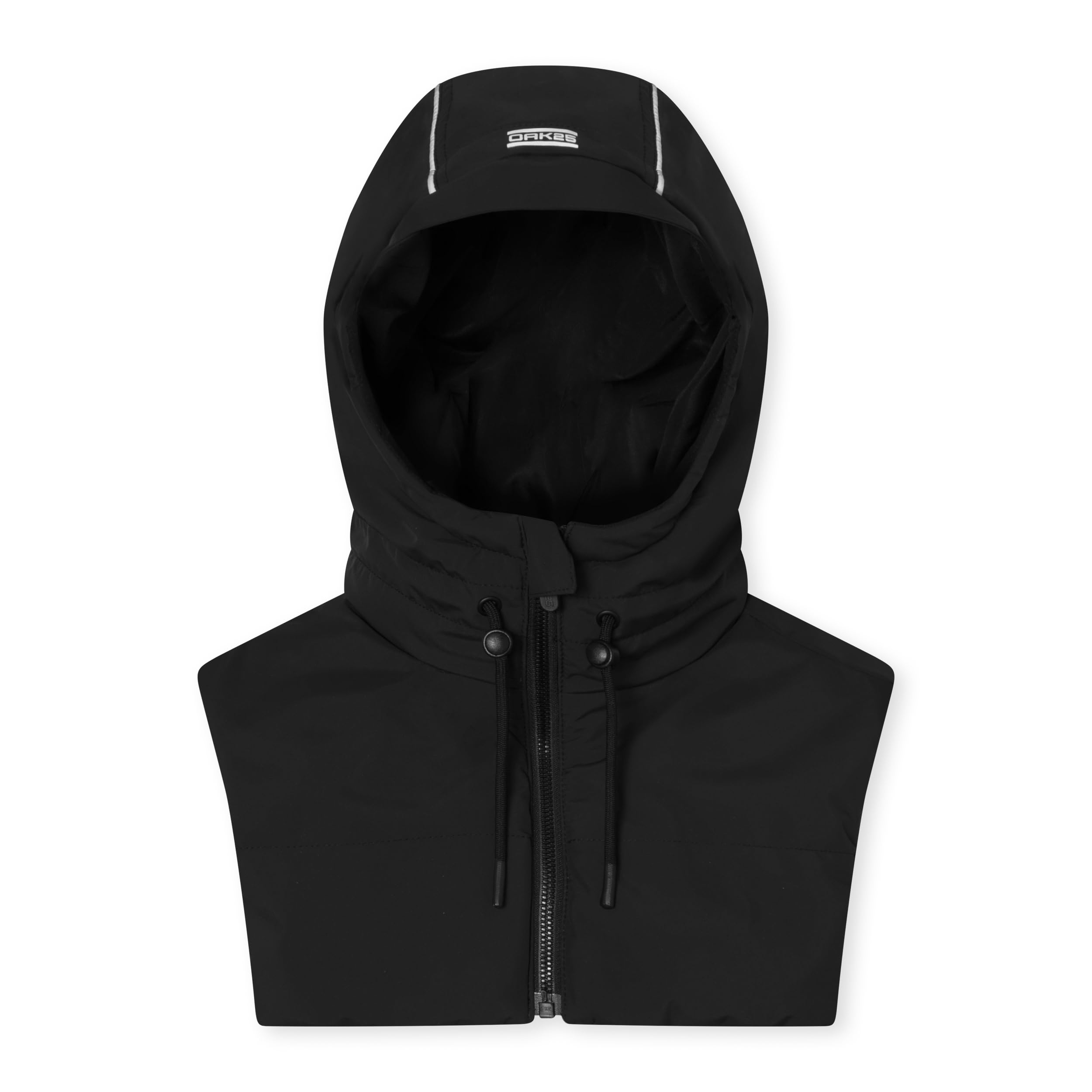 OAK25 Cappello Impermeabile Singolo per Donne e Uomini - Commute Hood - Sciarpa con Cappuccio e Zip - Cappello Antipioggia & Riflettente - Berretto Foderato per l'Autunno e l'inverno
