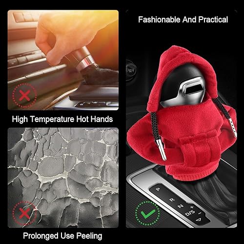 Miniatura 4 de 2 fundas para pomos de palanca de cambios de automóvil, funda para palanca de cambios de automóvil, funda con capucha para palanca de cambios de