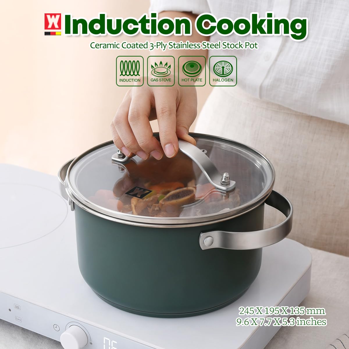Sottopentola In Acciaio Inox Con Manico In Legno WAGENSTEIGER – Termoresistente E Multiuso Per Cucina