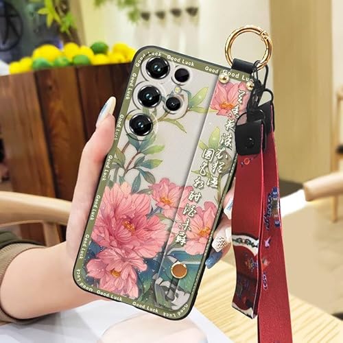 Phone Case Compatible with Oukitel C1/C1 Pro, Anti-knock Wrist Strap Shockproof Soft case For Mom Silicone Ring Protective Anti-