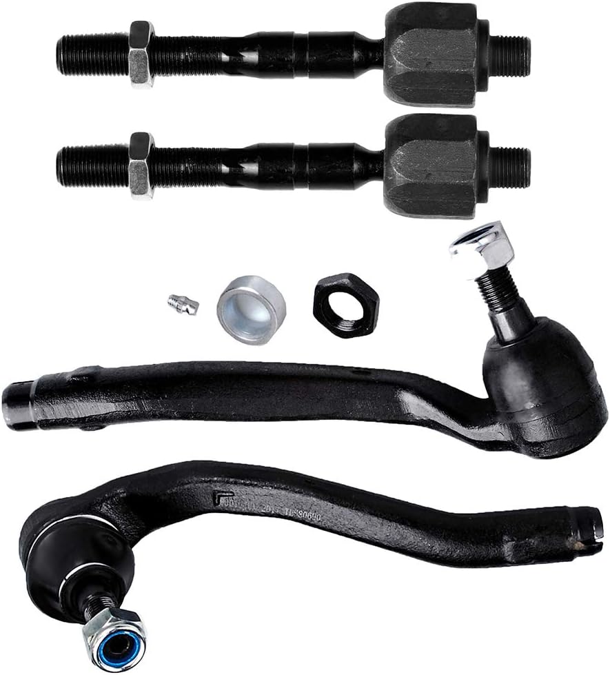 LSAILON 4pcs Front End Kit Inner and Outer Tie Rods Fit For Mercedes-Benz ML320 ML350 ML430 ML500 ML55 AMG