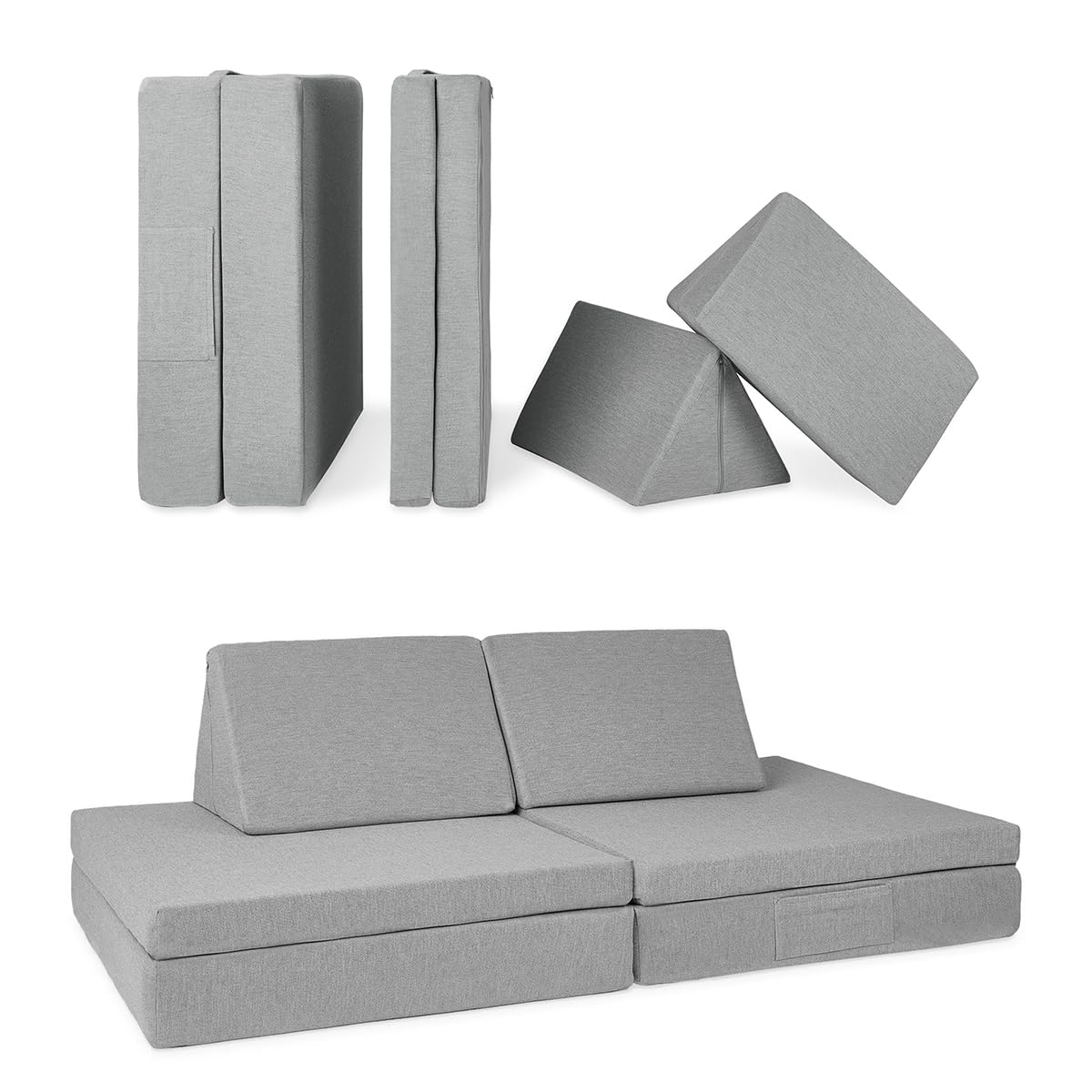 Imaginarium Kids and Toddler Play Couch (Owl Gray)