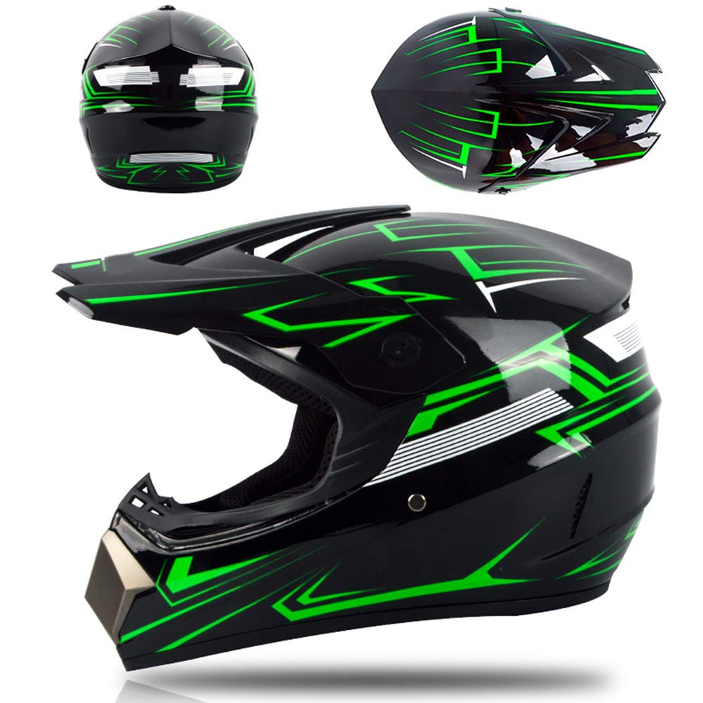 Kask ochronny Kask profesjonalny do motocrossu Kask Motocross Dirt Bike Offroad Kask motocyklowy Zestaw kasków Pełnotwarzowy kask MTB z goglami ochronnymi, rękawiczki, osłona twarzy