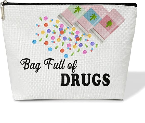 LONLONBANG Make-up-Tasche – Kosmetiktasche Aus Baumwolle/Leinen, Ca. 17,8x24,1 Cm, Standfest