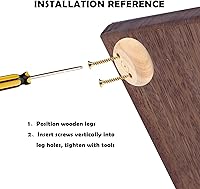 Vista 4 de Mysummer 4 patas redondas blancas para sofá de madera, patas de madera maciza para armario, sofá, otomano, soporte de TV, sofá biplaza (sin terminar)
