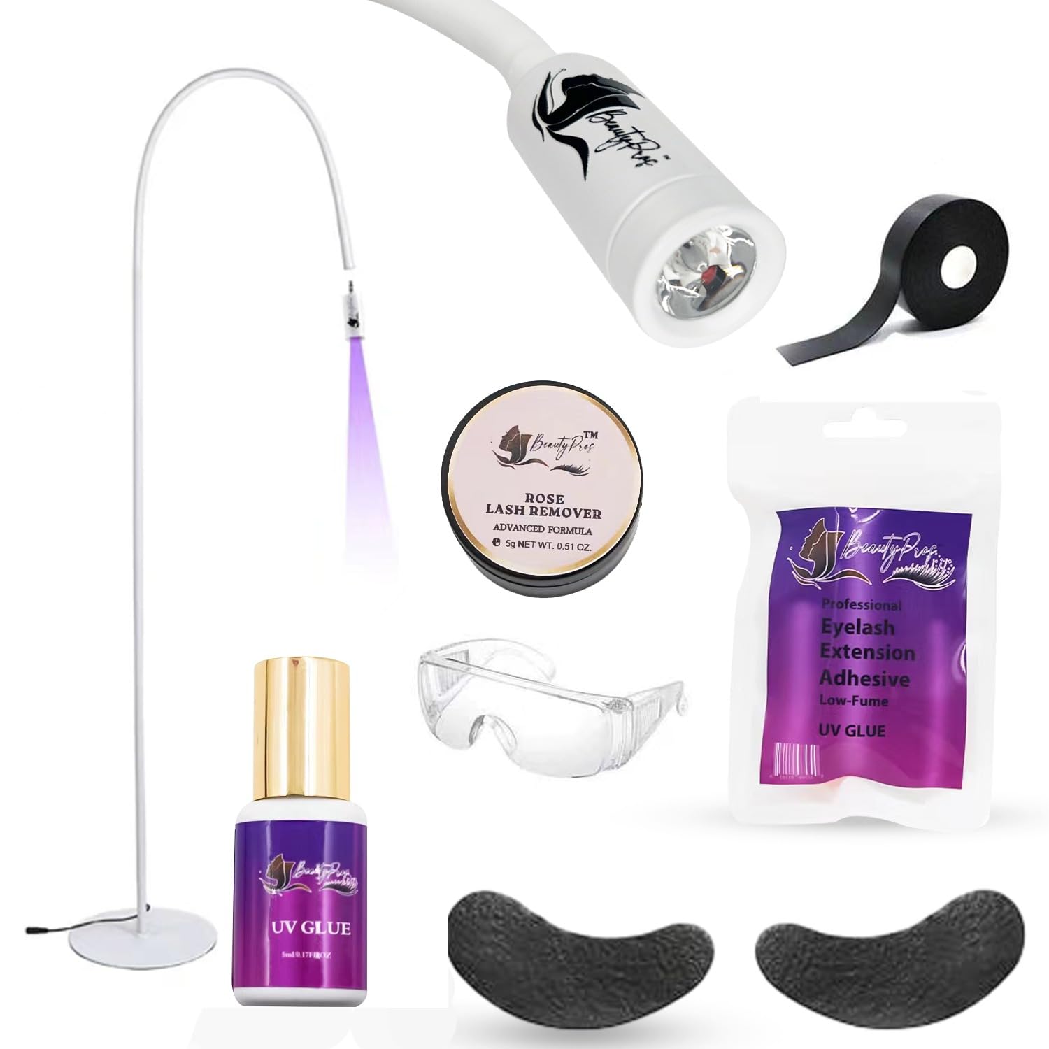 UV Light for Lash Extension - LED Foot Pedal UV Gel Curing Lamp - Adjustable Lash Lamp for