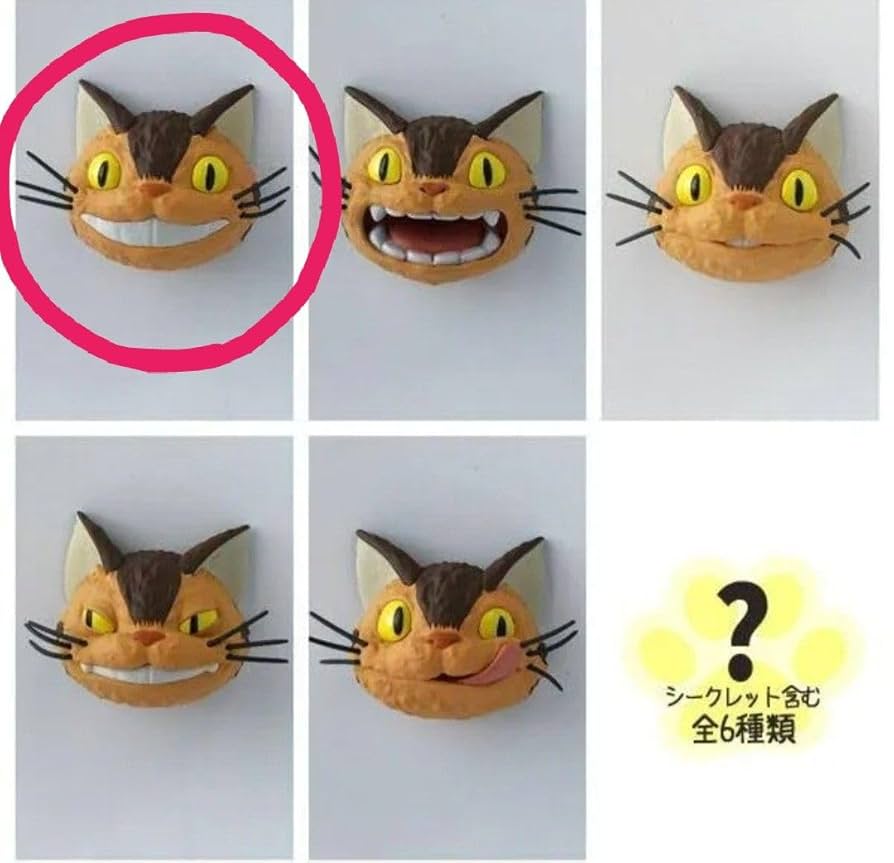 ネコバスのフェイスマグネット 全6種類 となりのトトロ ネコバスのフェイスマグネット ※単品販売
