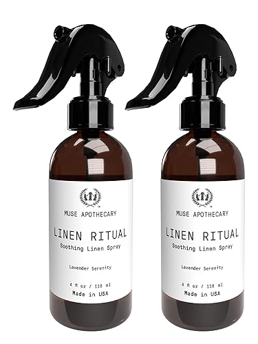 Muse Bath Apothecary Linen Ritual - Aerosol aromático, calmante y relajante para ropa de cama, ropa de cama y ambientador en aerosol de tela,