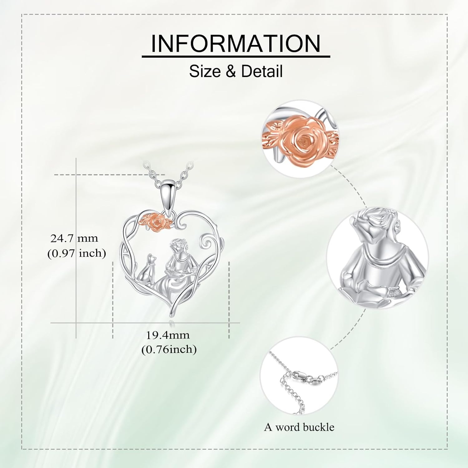 Book Lover Necklace Sterling Silver Book Readers Jewelry Gift for Women - Image 5