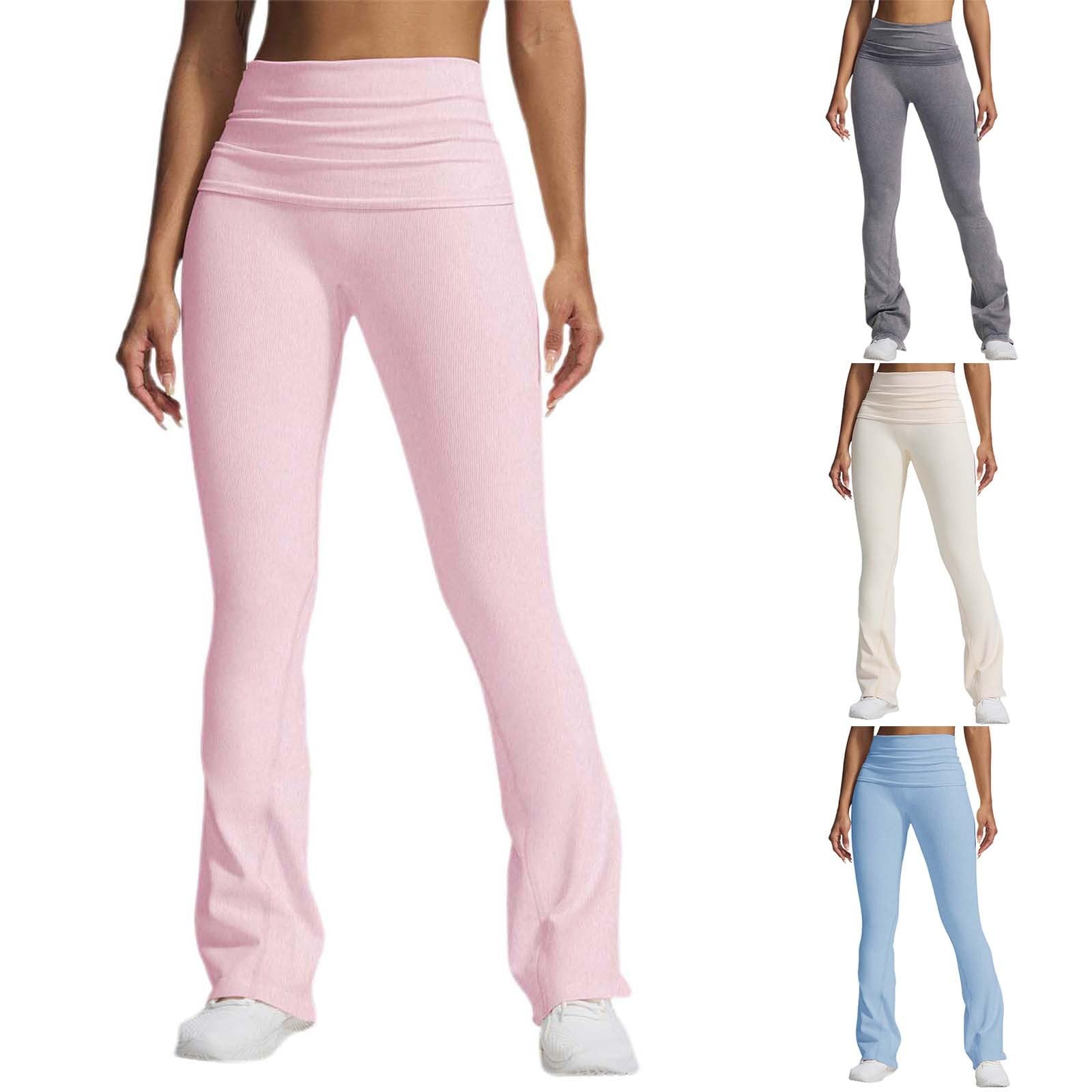 Pantalon de Yoga Boocut pour Femme Taille Haute Opaque Yoga Pants Patte d'elephant Legging de Sport pour Pilates, Entraînement, Danse, Loisirs, Fitness, Travailler