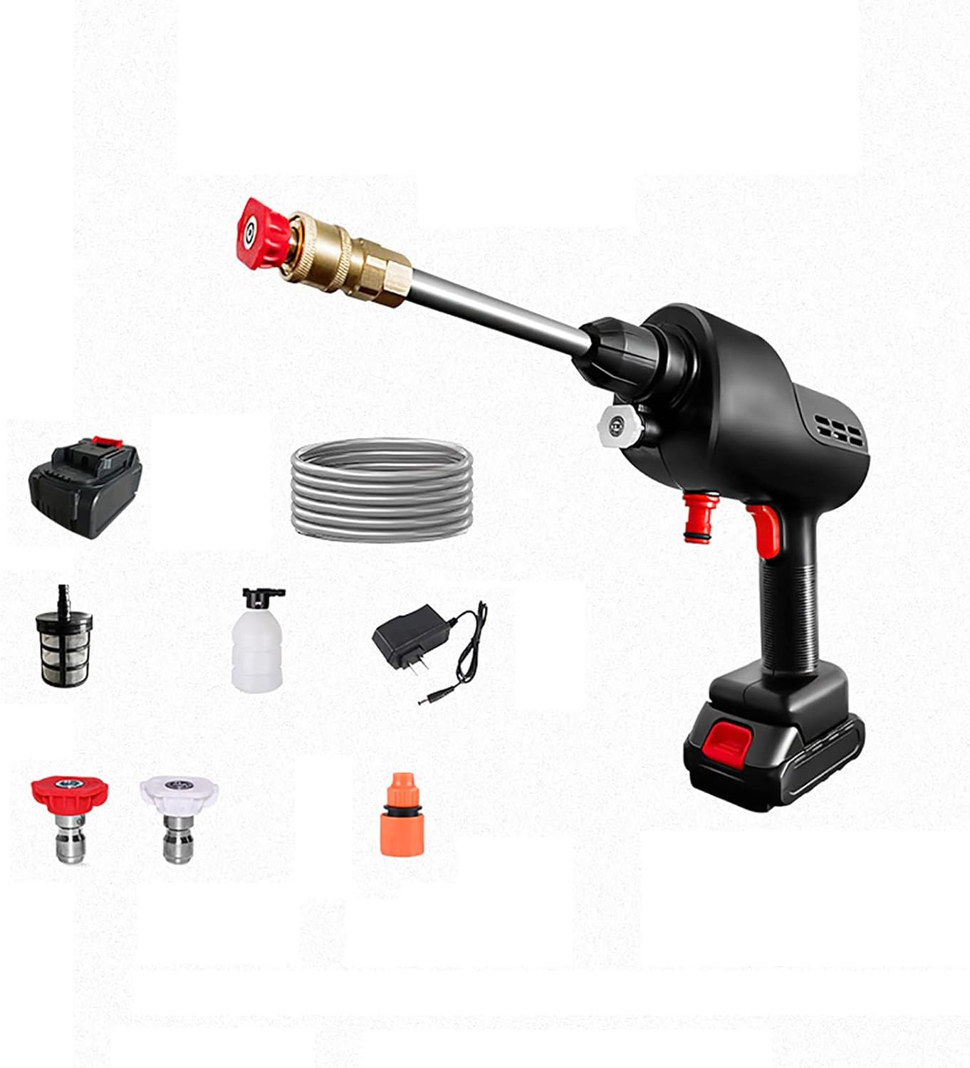 200W Cordless Pressure Washer Car Wash Kit, 12V Cordless