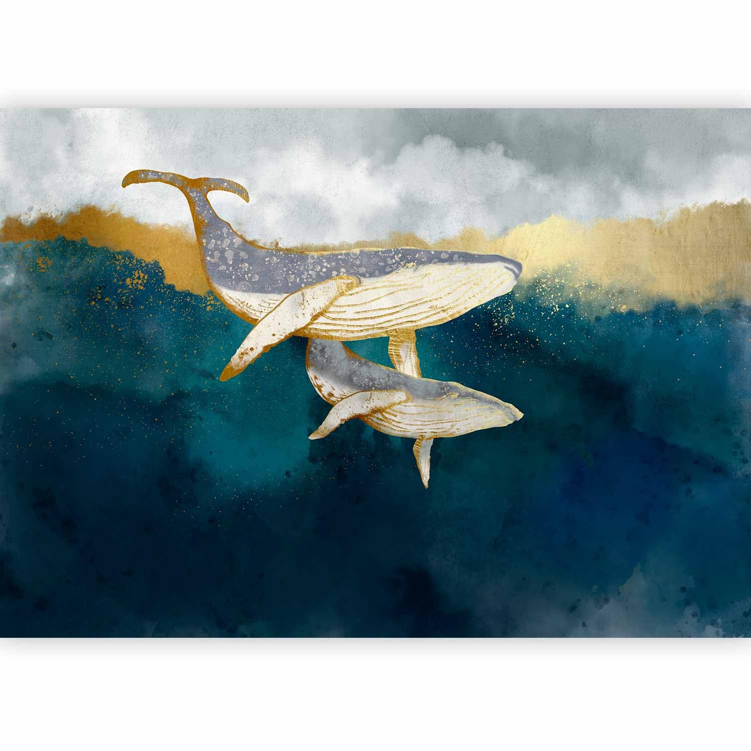 artgeist Wall Mural Underwater 116x83 in - Peel and Stick Self-Adhesive Wallpaper Removable Large Sticker Foil Wall Decor Print Picture Image Design