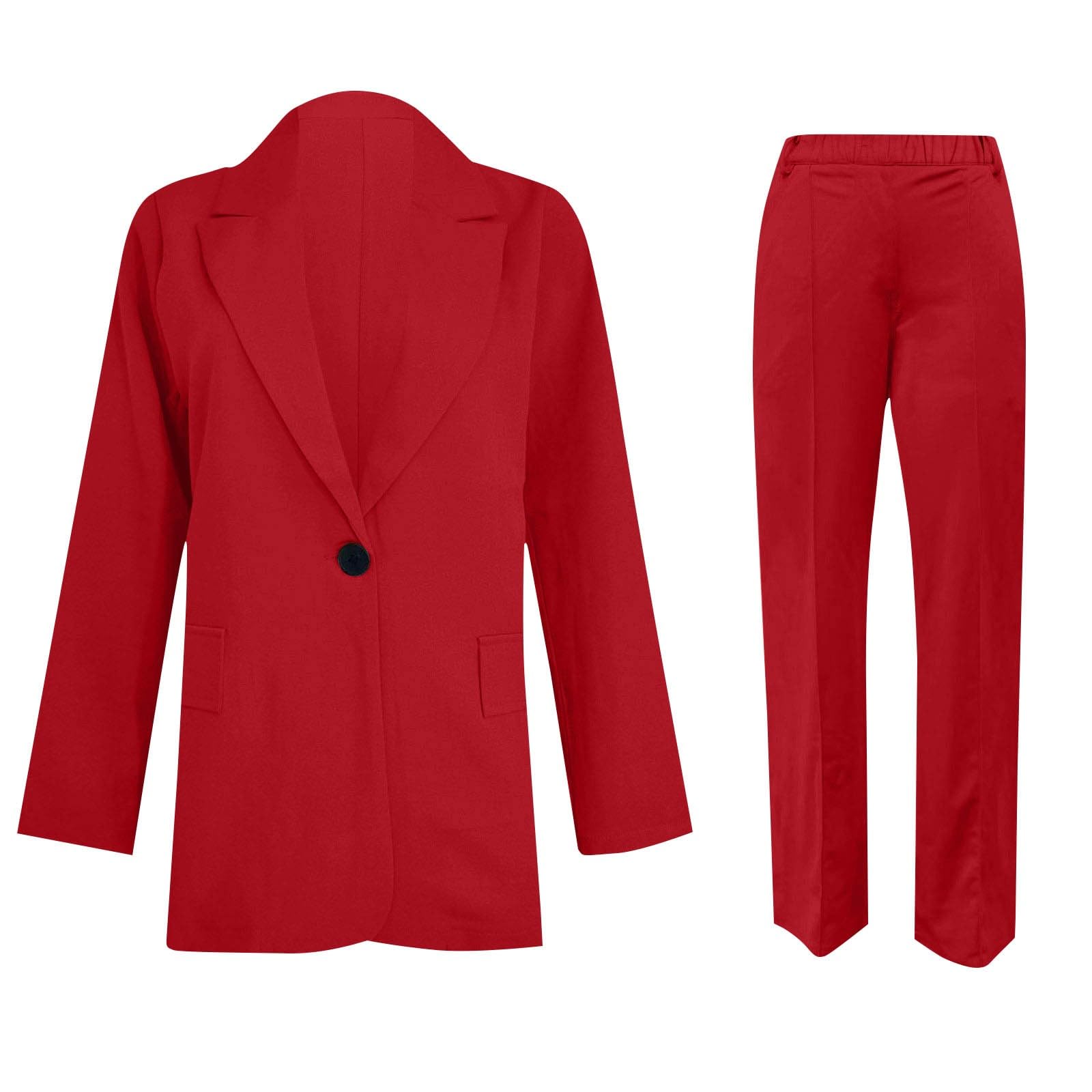 Sportoutfit Damen Damen Hosenanzug Tragen Sie Stretch Bequemes Business Casual Hosenset Für Dating, Reisen Und Schule Kurzes Top (Red, XXXL)