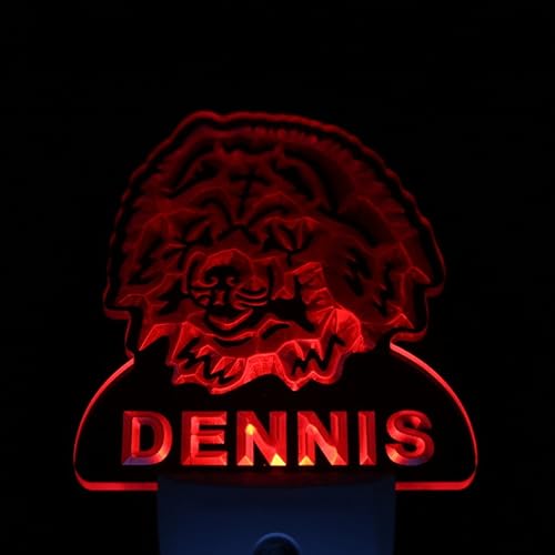 Miniatura 2 de AdvPro ws1062-tm Chow Chow Dog - Luz nocturna personalizada con nombre y sensor de díanoche