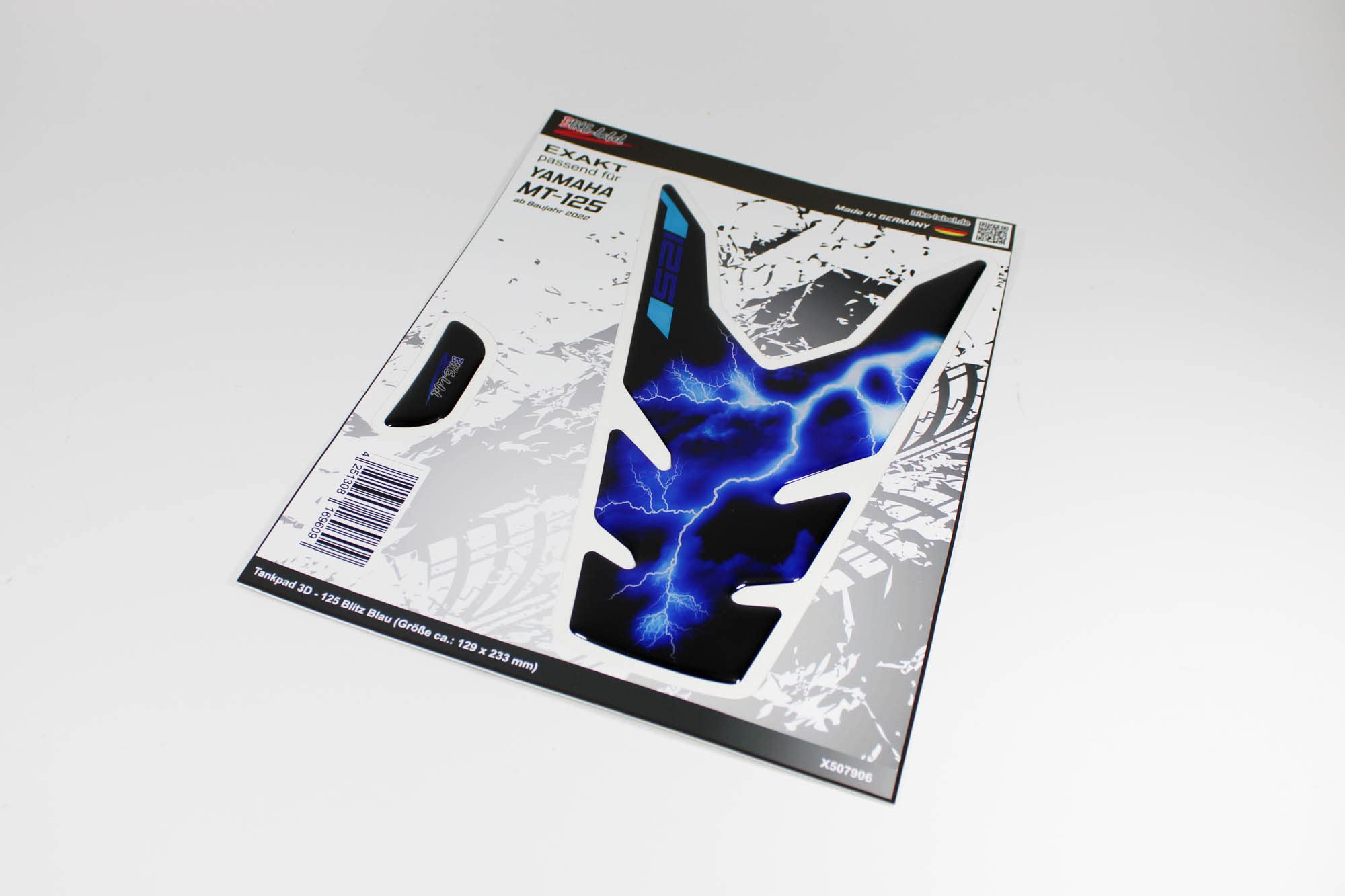 BIKE-label Tankpad 3D Für Yamaha MT-125 (ab 2022) – Grau/schwarz, Kratzfest, Benzinresistent, Made In Germany