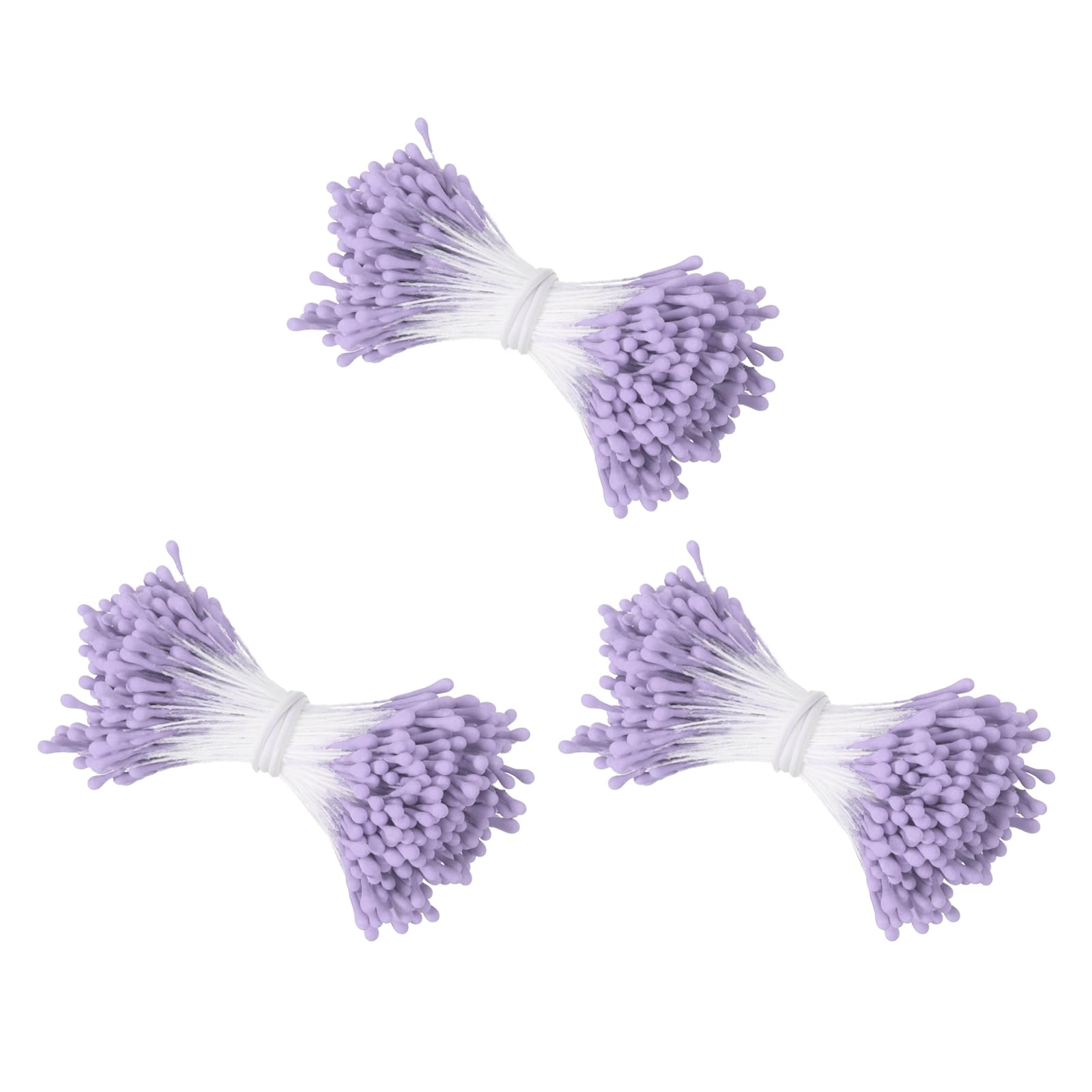 Étamine florale violet clair 2mm lot de 1080 pièces à double tête pour décoration