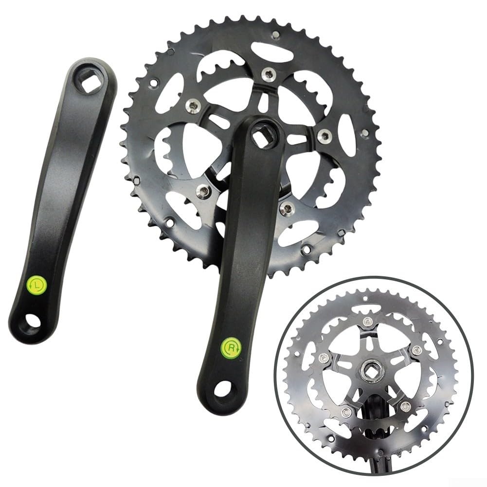 Pédalier de vélo 50/34 dents pour vélo de route 8-10 vitesses, disque à engrenage variable, 170 mm, manivelle à trou carré