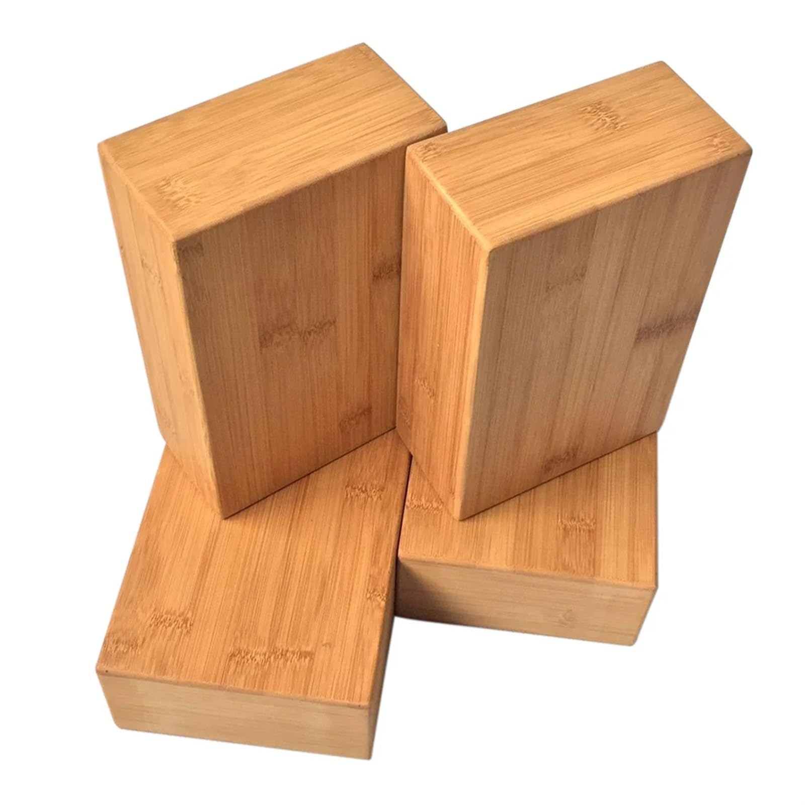 Bloque Yoga Bamboo Yoga Blocks Bricks Solid Wood Block Foam Roller Lightweight Sports Fitness Workout Gymnastics Training Brick