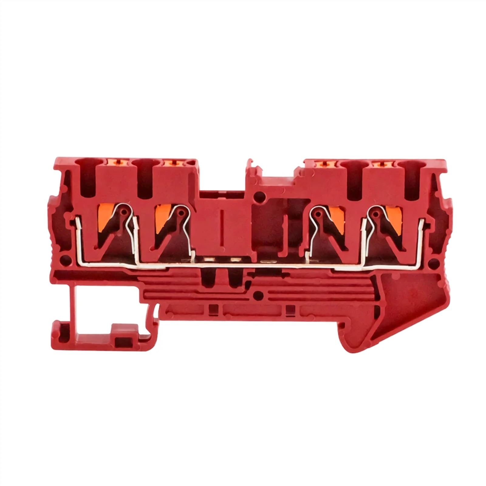 10 pièces bornier PT2.5-QUATTRO 4 conducteurs Din Rail fil électrique connexion à ressort conducteurs enfichables connecteur de fil(RED)