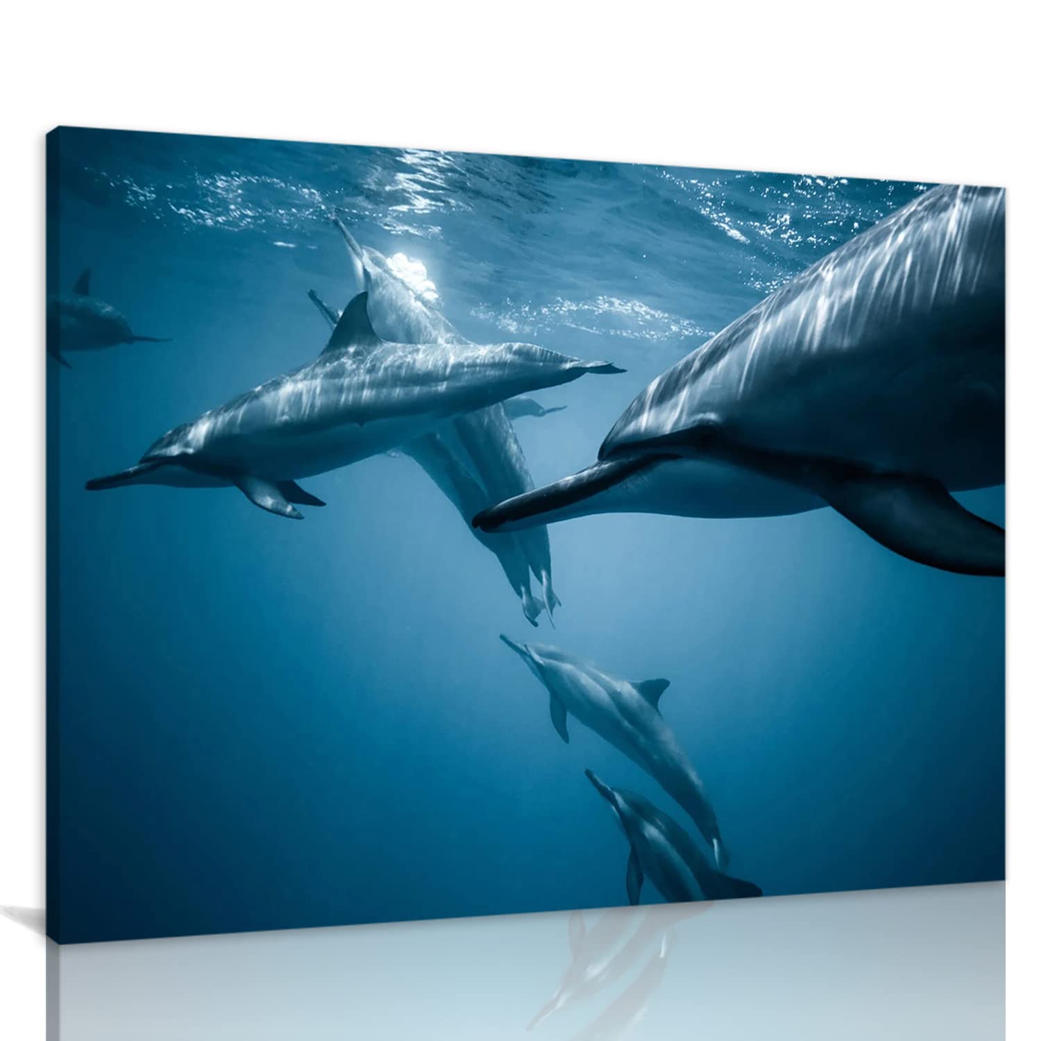 Amazon.co.jp: 絵画 海のイルカですインテリア 絵画 海の動物です