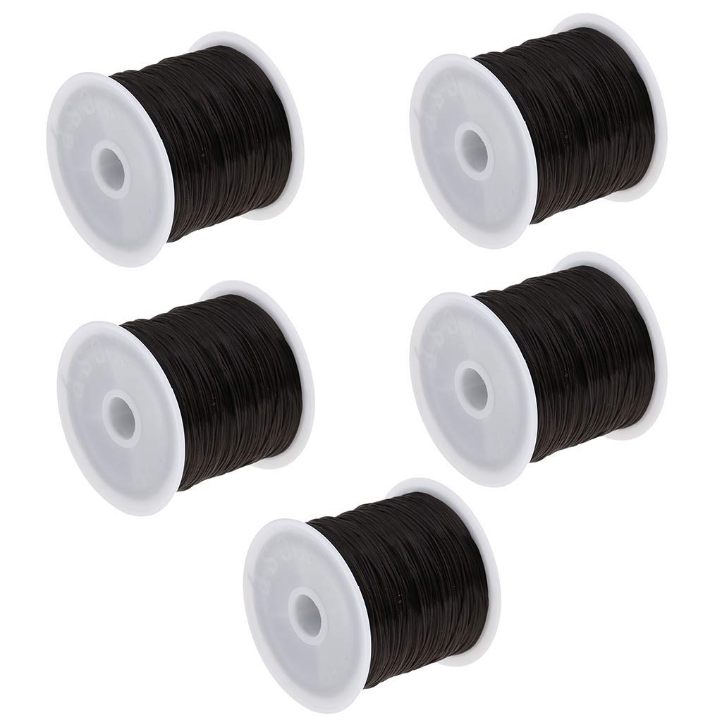 Amazon.com: Backbayia 5 Pieces 60m Elastic Hair Weaving Thread Wig Hair ...