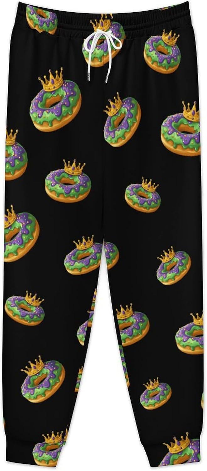 Mardi and Gras Donut Casual Men's Sweatpants Lounge Pant 4X-Large