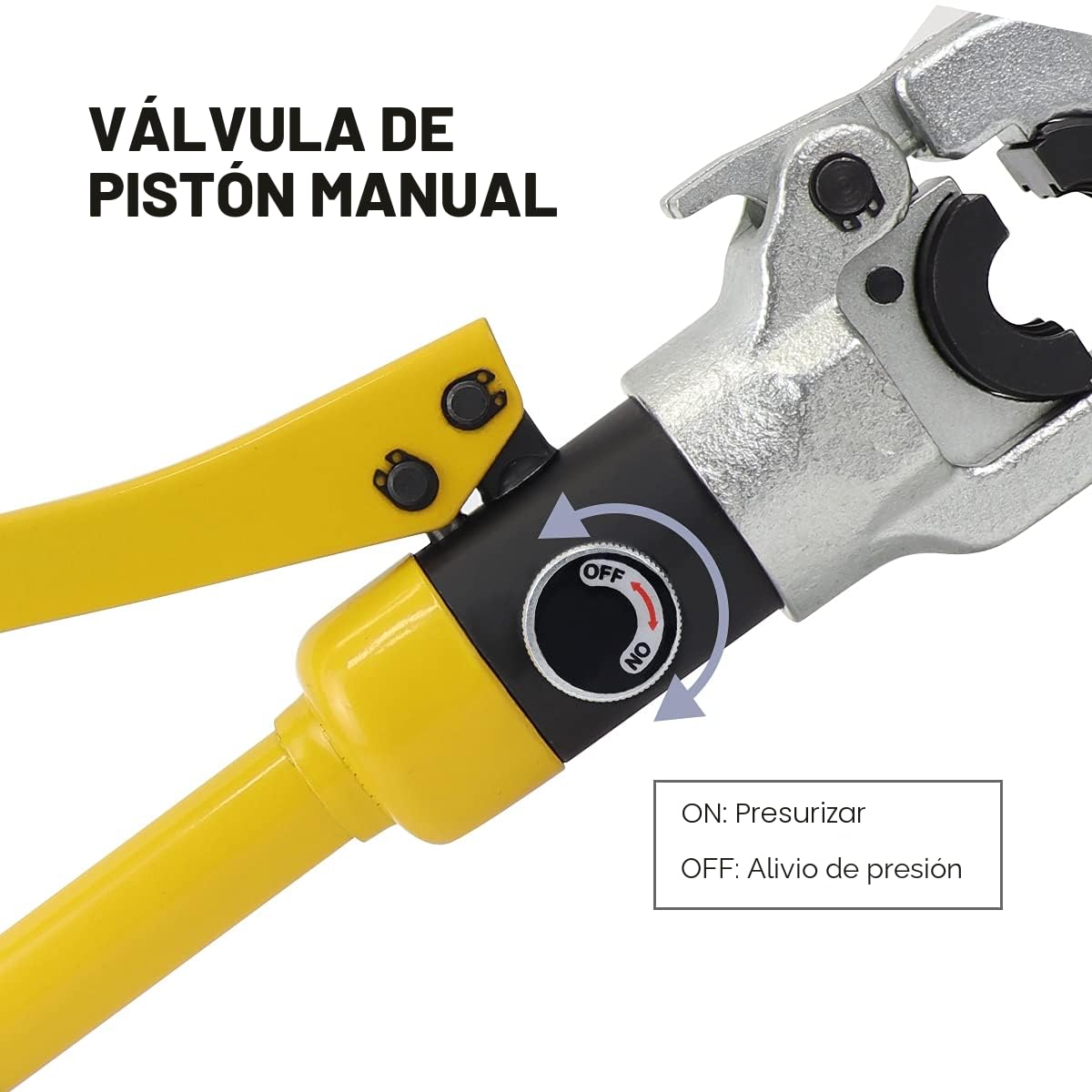 Alicates Prensadores de Tuberías, Crimpadora Hidráulica Multicapa, TH16, TH20, TH26, TH32mm, con Cabeza 360° Giratorio, para Tubo de Aluminio-plástico, Tubo de Acero Inoxidable