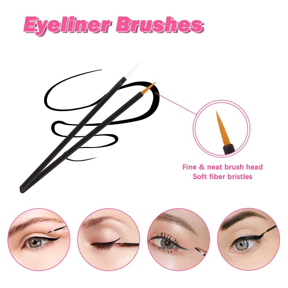 201 pezzi Kit di Applicatori Trucco Monouso, SHAIDOJIO, 50 Pennello per Ciglia Monouso, 50 Applicatori per Rossetti Monouso, 50 Pennello per Eyeliner, 50 Applicatore Ombretto, con Scatola