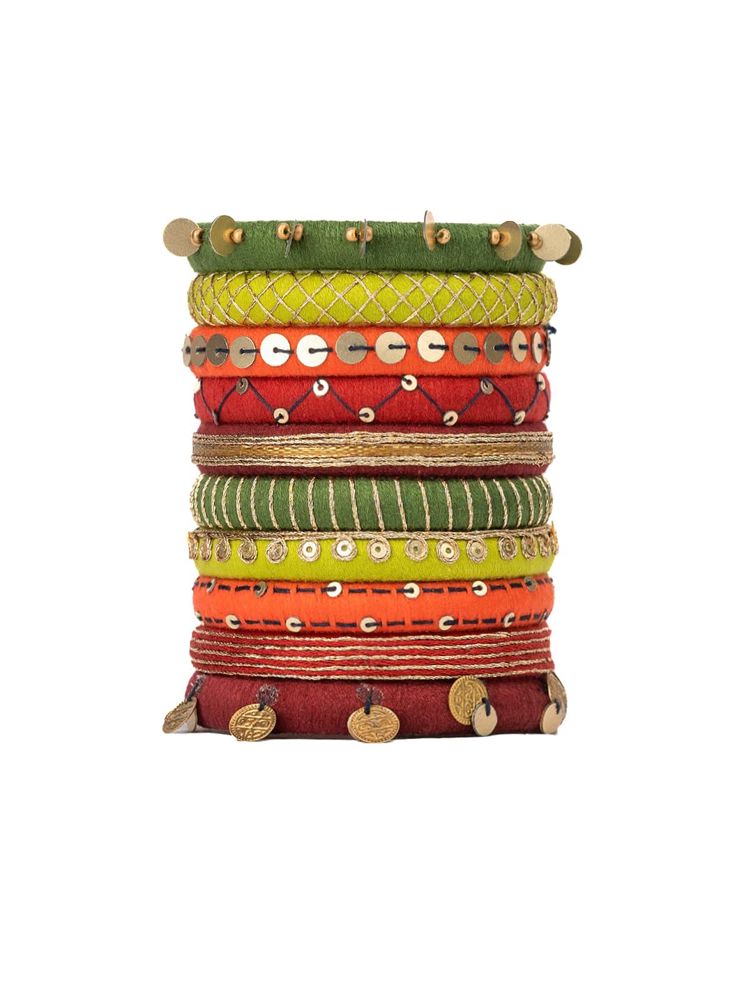 Taasha Craft Netra handcrafted sequence work colourful Navratri bangles set For Women & girls Size 2.10 Set of (10 Bangles) (B0DF5V6V8W) Amazon Price History, Amazon Price Tracker