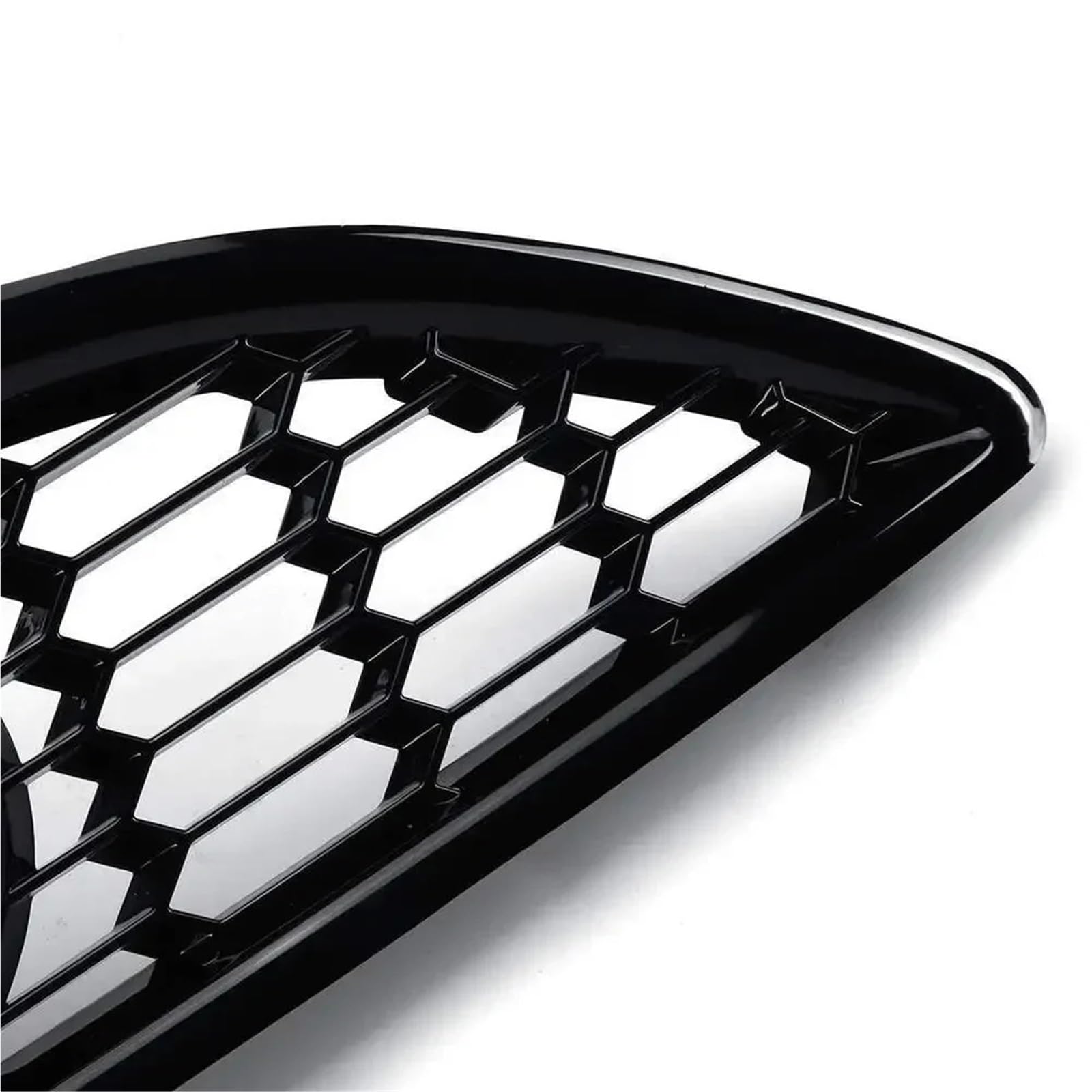 2 SZTUK Siatka Plaster Miodu Samochodowy Przedni Zderzak Przeciwmgielny Dolna Kratka Pasuje Do Forda Fiesty MK7 Zetec S/Sport 2012-2017(Gloss Black)