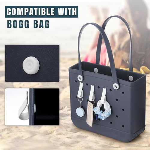 Miniatura 3 de Lenink Accesorios de gancho compatibles con bolsa Bogg, paquete de 3 soportes para llavero de inserción para bolsas de playa, llaves colgantes,