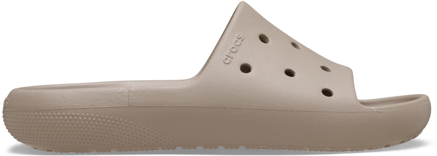 Crocs Mens Classic Slide v2, Taupe, 12 UK Men