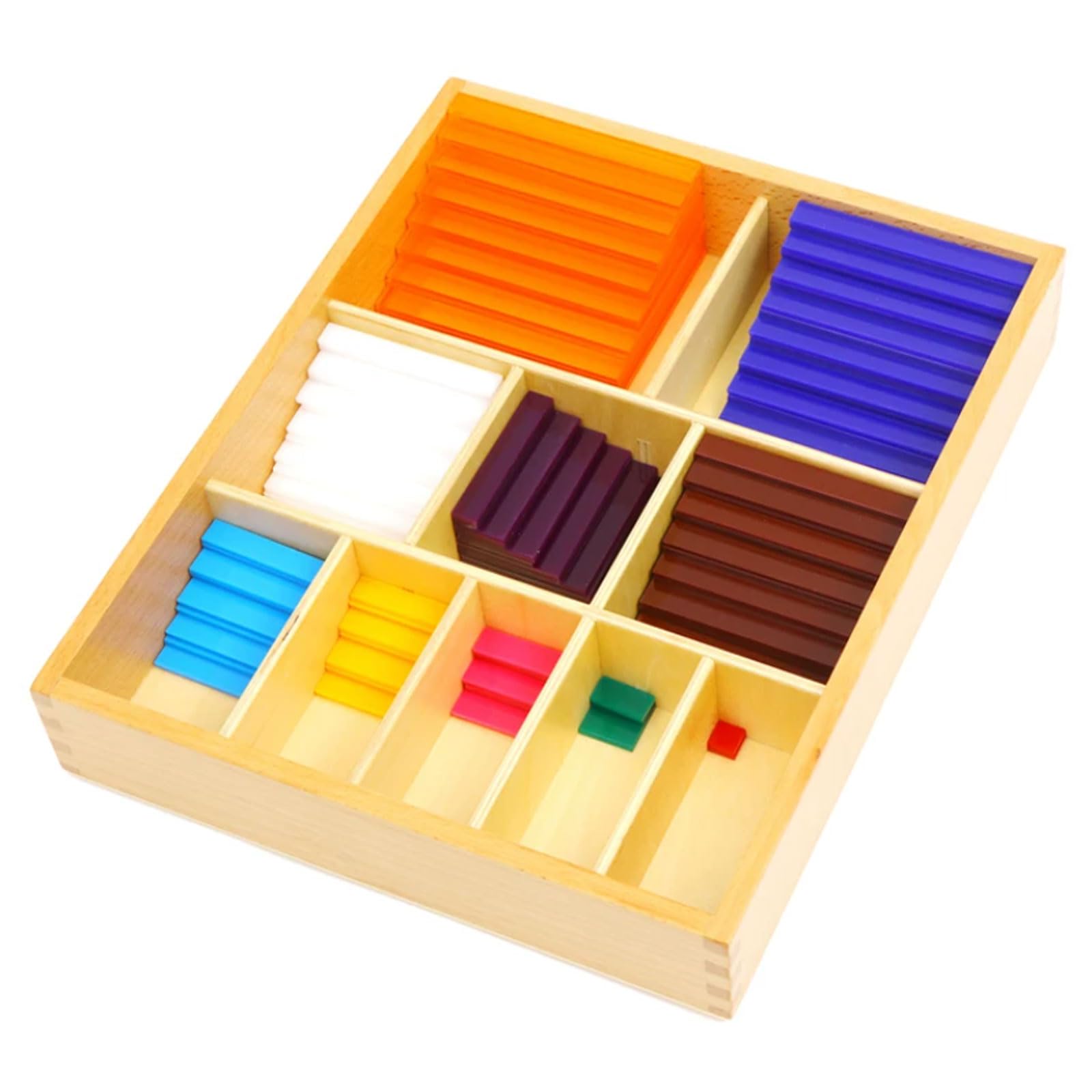 Ttnmrc Decimal Square Montessori S + Gradient Geometry Board | Wooden Early Math Sensory Educational Toy For Kids,